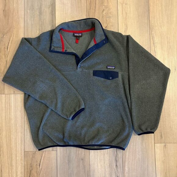 Patagonia Synchilla Grey Fleece Pullover Men’s Large - Picture 1 of 4